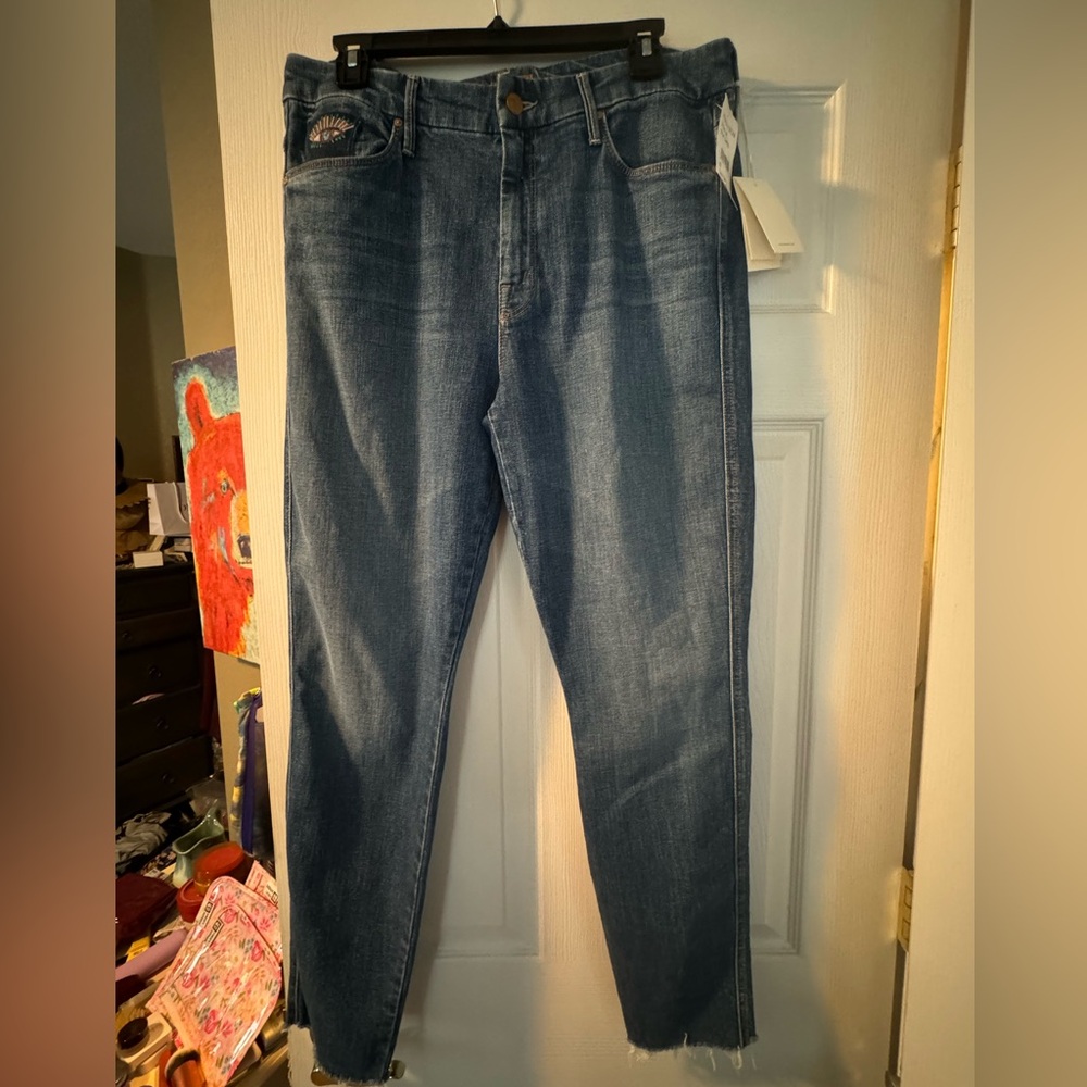 Mother Denim Double Looker Ankle Fray jeans, size 32, NWT.